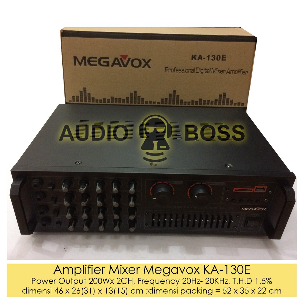 Power Amplifier Ampli Mixer Megavox KA-130E KA130E KA 130E