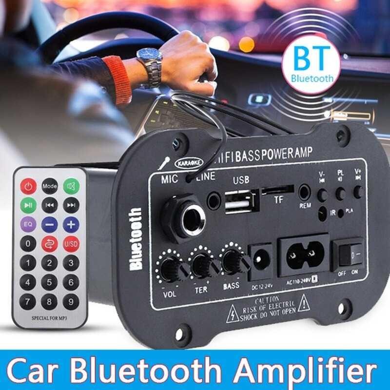 Amplifier Board Audio Bluetooth USB FM Radio TF Player DIY 25W - GD-01 - Black