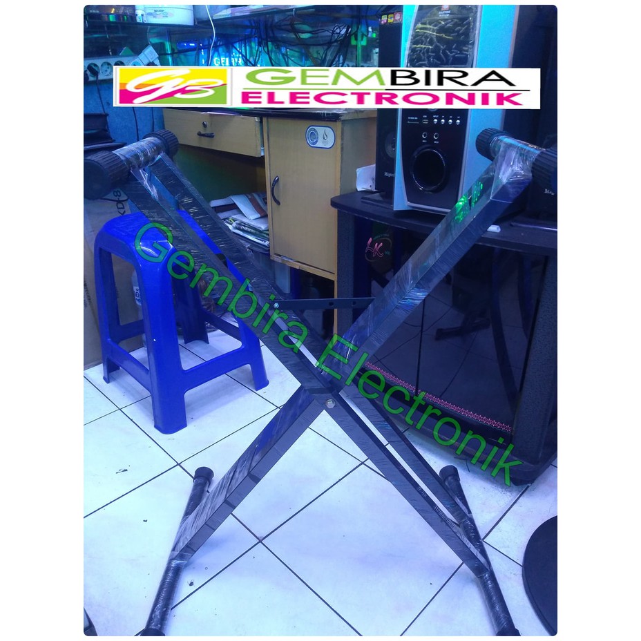Terlaris stand keyboard double yamaha stand piano techno casio korg kaki doble