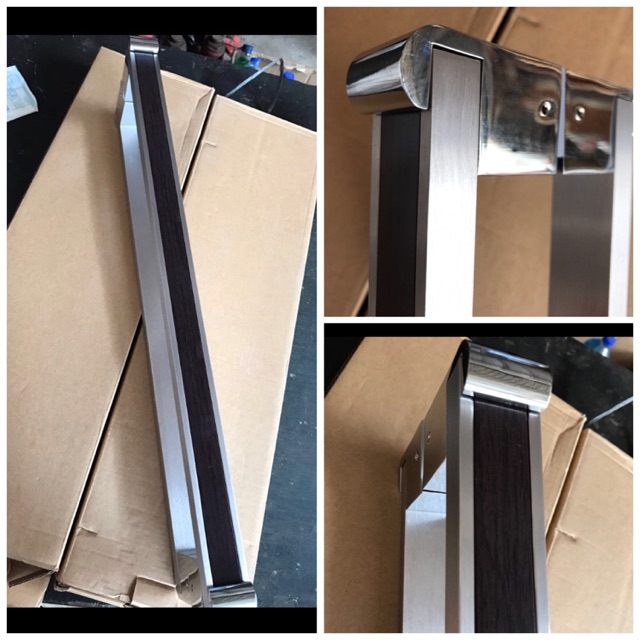  HANDLE  PINTU  GANDA MINIMALIS Kombinasi STAINLESS KAYU  