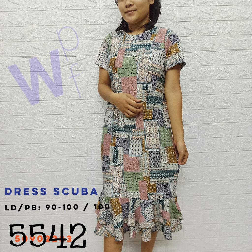 Dress Scuba Batik Model Duyung