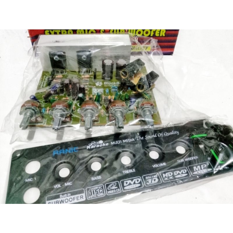 Kit speaker aktif mono karaoke subwoofer