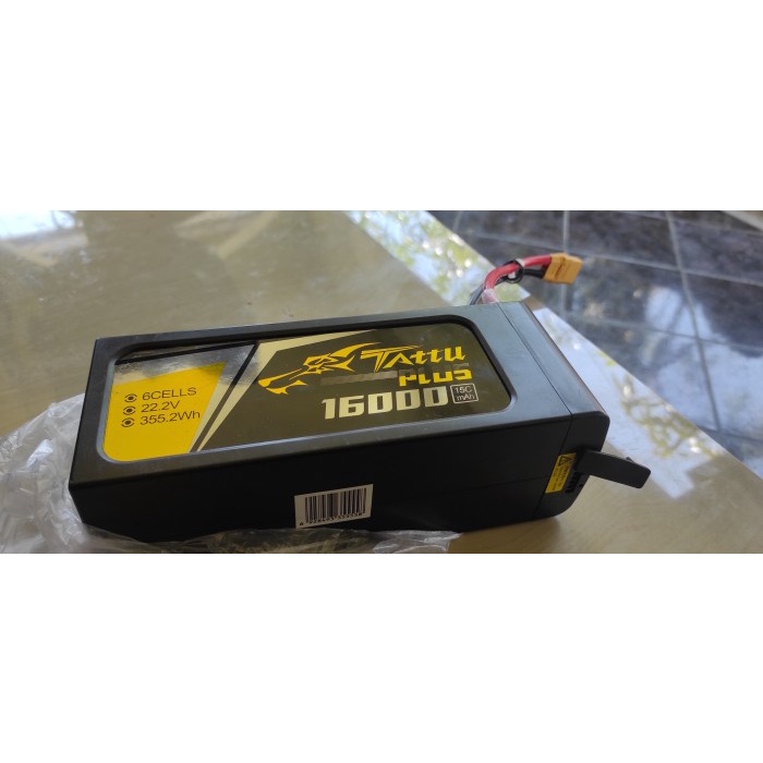 {adenastore} Baterai Lipo Battery Tatu Tattu 22.2V 15C 6S 16000mAh - TATTU PLUS Berkualitas
