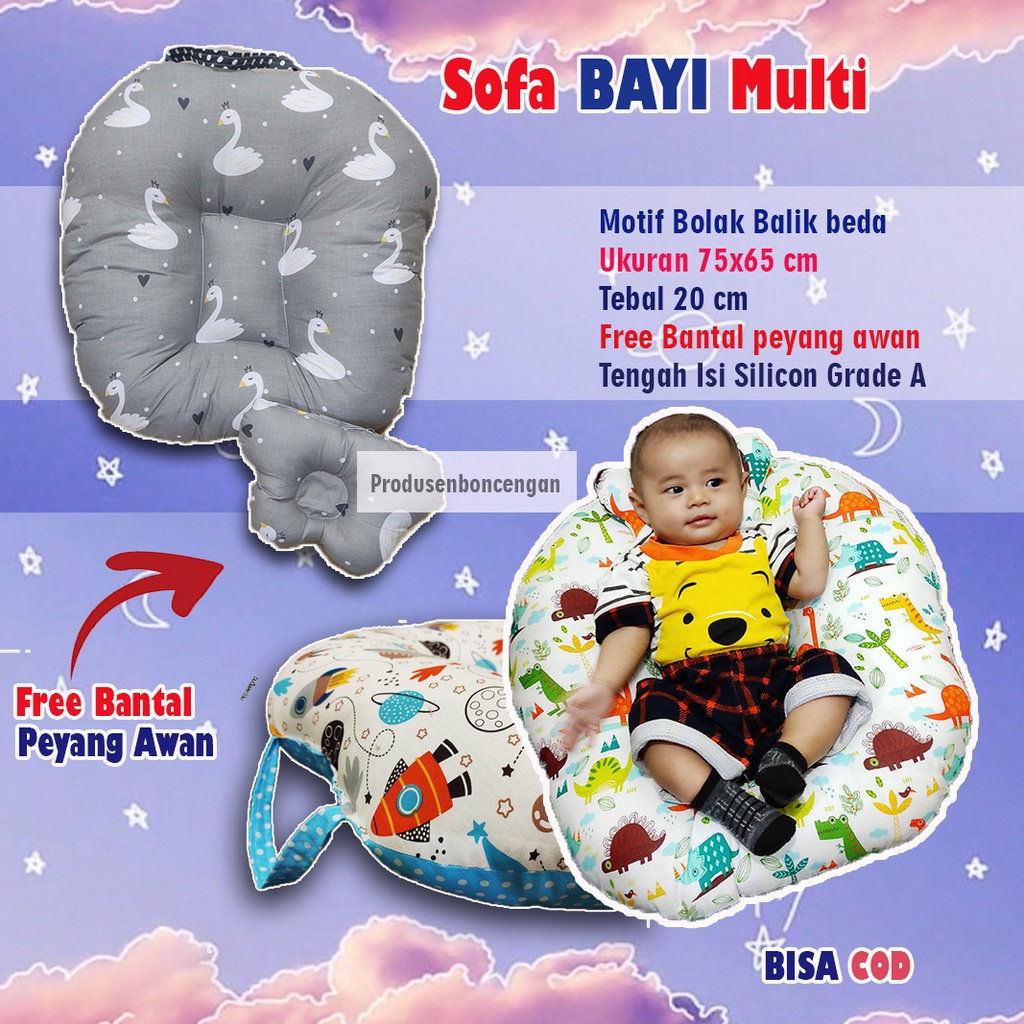 FREE bantal peyang Sofa Bayi Jumboo Empuk