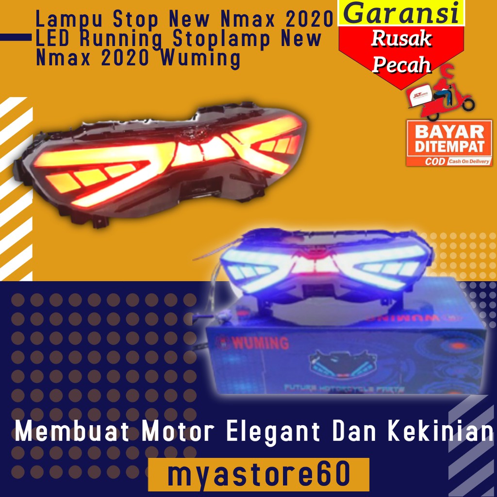 Lampu Stop New Nmax 2020 LED Running Stoplamp New Nmax 2020 Wuming