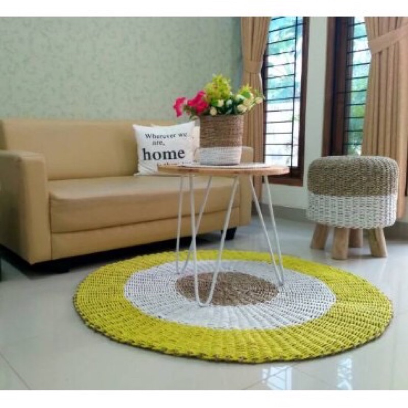 Rug Anyaman Seagrass/Karpet Anyaman Enceng gondok 100-120cm