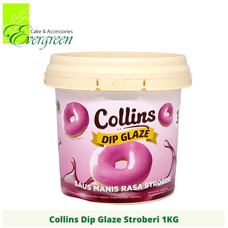 

Collins Dip Glaze Stroberi 1KG