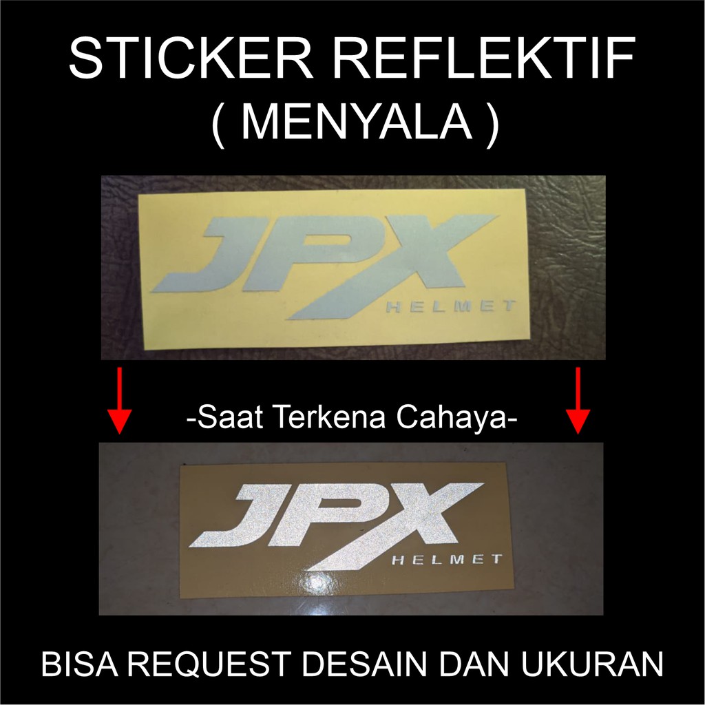 CUSTOM STICKER REFLEKTIF MOTOR/SEPEDA/HELM CUSTOM