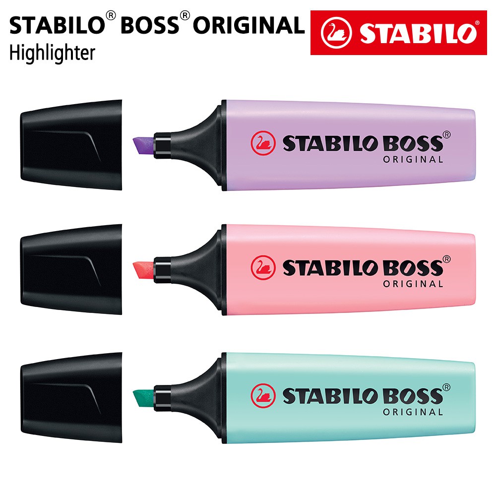 STABILO Set 3 - BOSS Pastel / Highlighter Original / Lilac Pink Turquoise