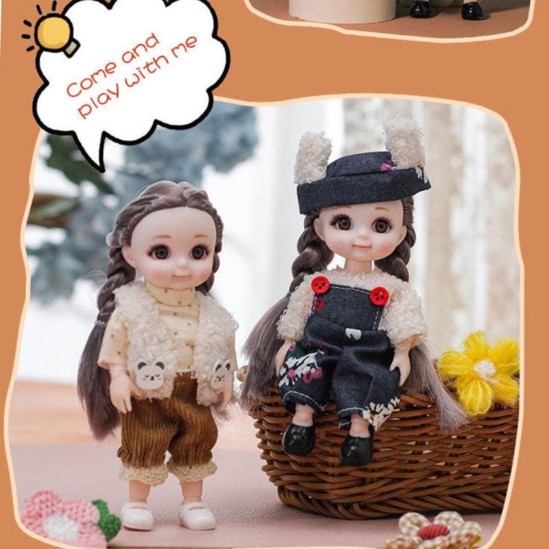 New Series Boneka BJD 16 cm super kostum musim dingin