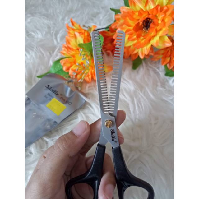 Gunting Sasak Penipis Potong Rambut Barber SHILLA 2 Sisi Ice Tempered