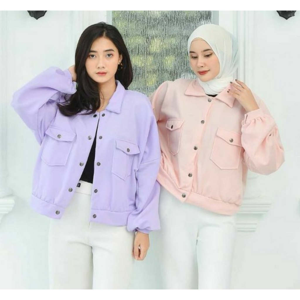 OLIN BUTTON JAKET - POCKET LONG SLEEVE JAKET WANITA