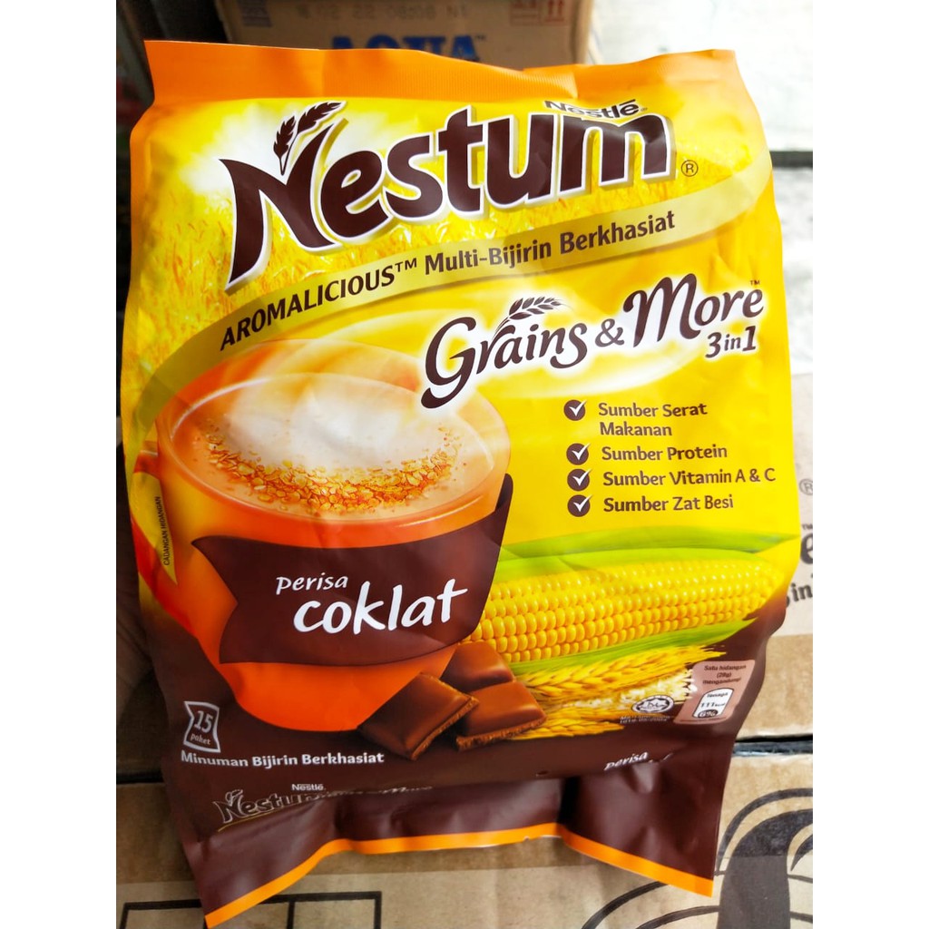 

Sereal Nestle Nestum 3 in 1 Rasa Coklat Isi 15+2 Pcs Import Malaysia