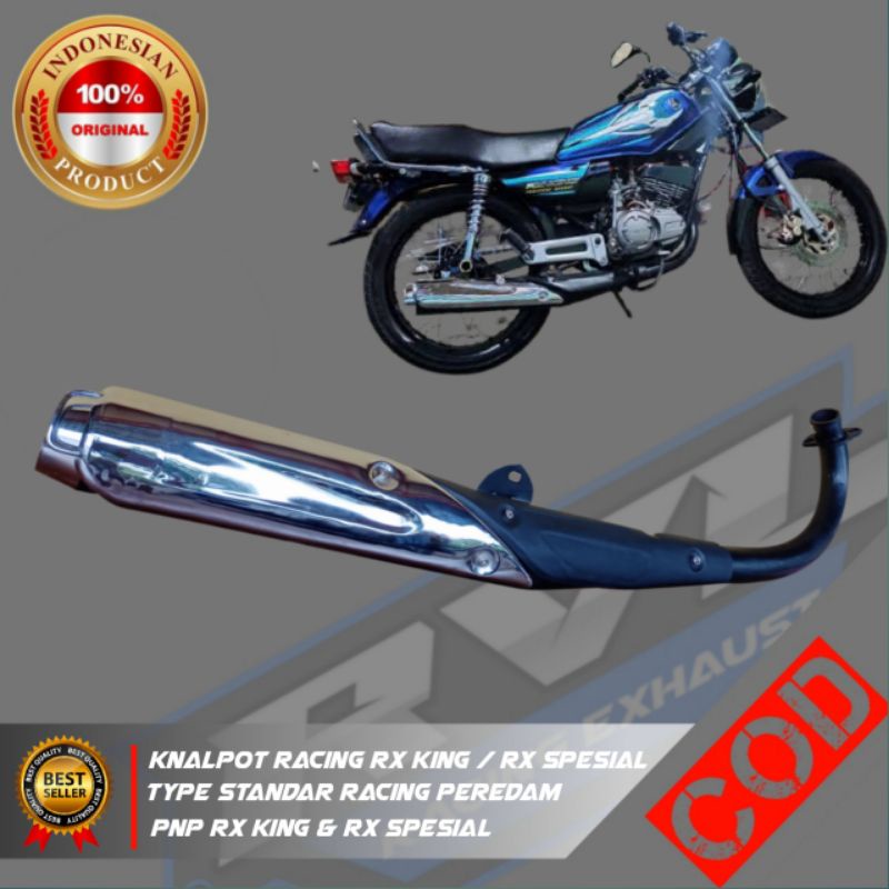 KNALPOT RACING RX KING RX SPESIAL TYPE STANDAR RACING PEREDAM COCOK UNTUK HARIAN/TOURING SUARA GARIN