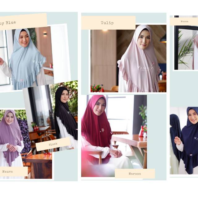 BERGO AISY AmiLy / Bergo mewah / Hijab Simple