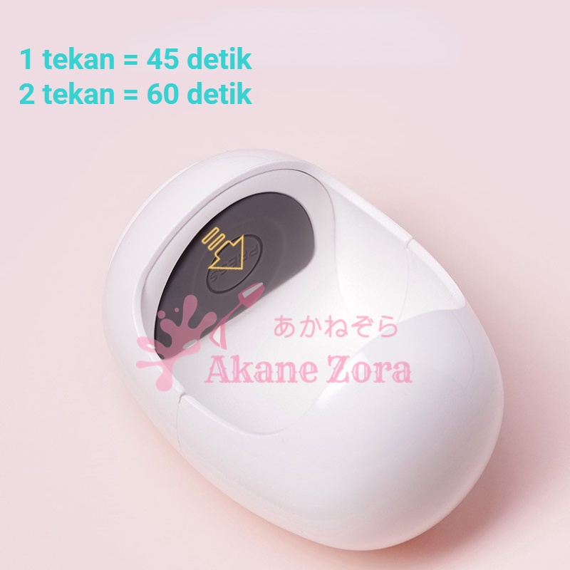 Akane Zora Smart Portable UV LED Nail Dryer Nail Polish Dryer UV Led Nail Pengering Kutek Kuku Mini for Kutek Gel Nail Art Make Over Tool