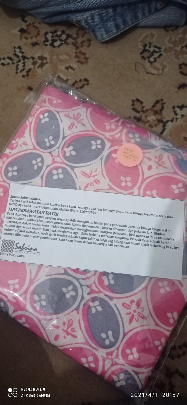 Set Batik Masker New Bianca Top Series Batik Modern By Sabrinabatik