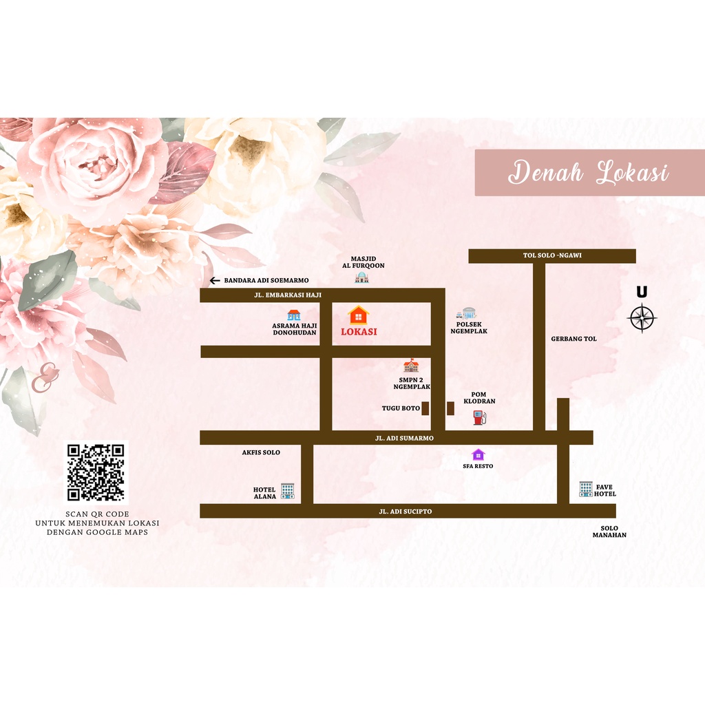 Jasa Desain Denah Lokasi Undangan Pernikahan