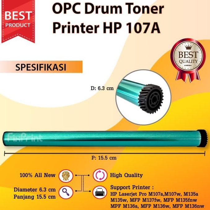 OPC DRUM HP 107A 107R 107W W1107A , PRINTER LASERJET MFP M137FW | MURMER 