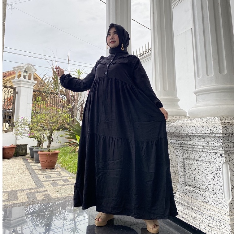 TERBARU TSANA DRESS BAHAN KATUN RAYON SIZE JUMBO FASHION MUSLIM TERBARU