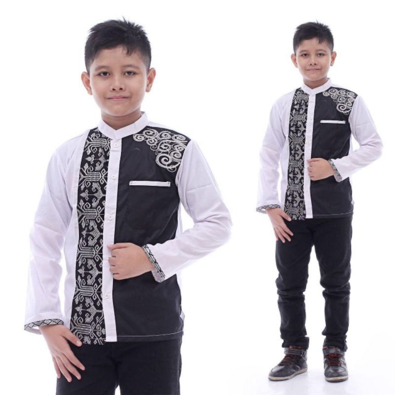 BAJU KOKO ANAK kombinasi anak remaja SD SMP//kurta anak//koko anak terbaru