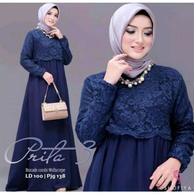 Gamis Brukat Brokat LD 110 Lokasi Mataram Lombok