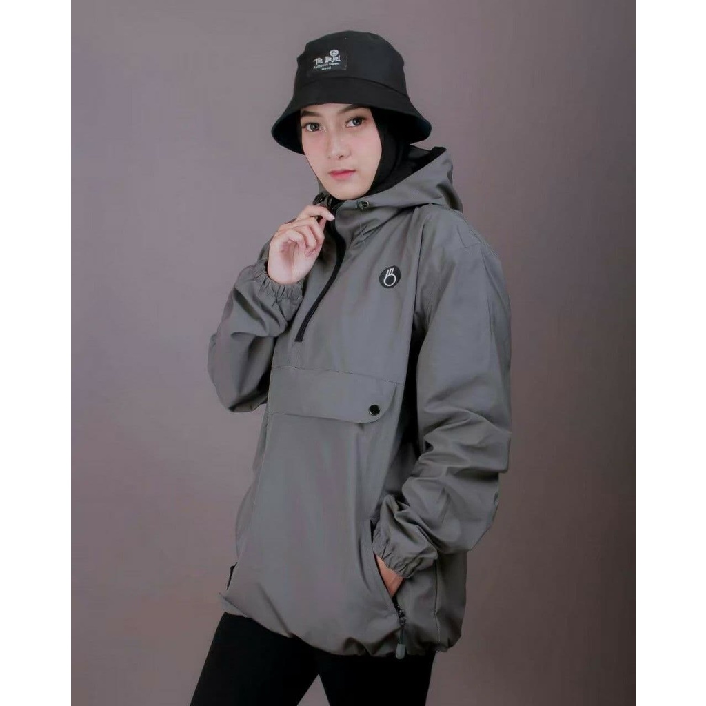 Jaket Kagoule Simple Taslan | Jaket Gunung Wanita Waterproof