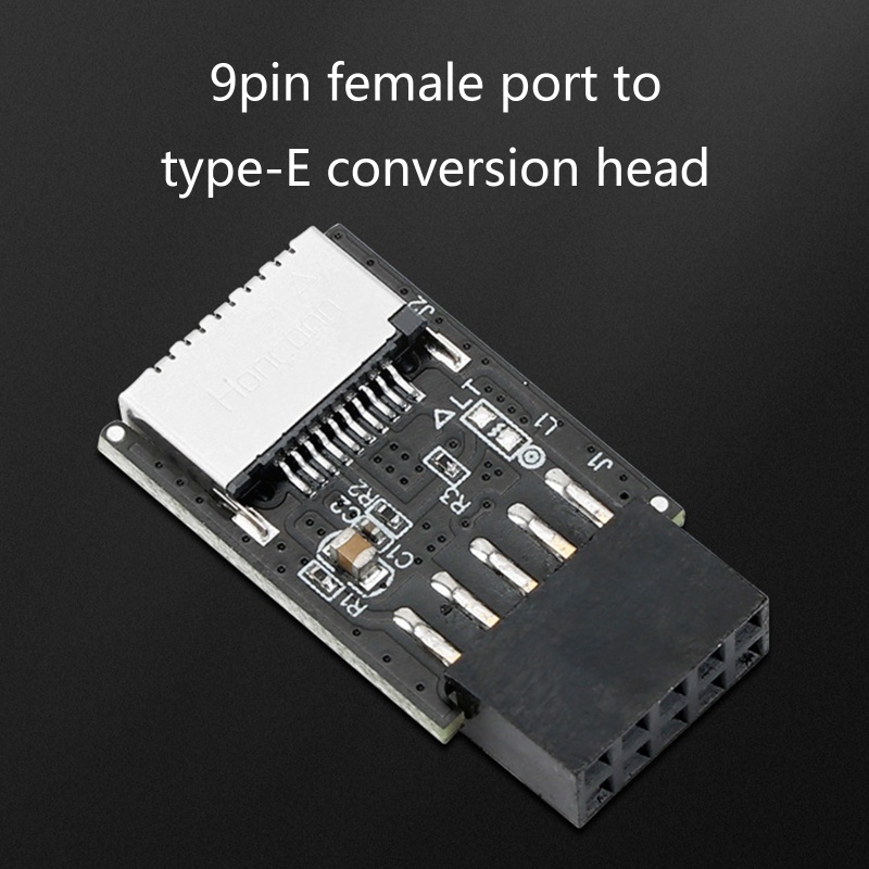 Btsg Motherboard USB 2.0 9Pin Ke Type-E Key-A Konektor Depan Converter 9P Ke Type E