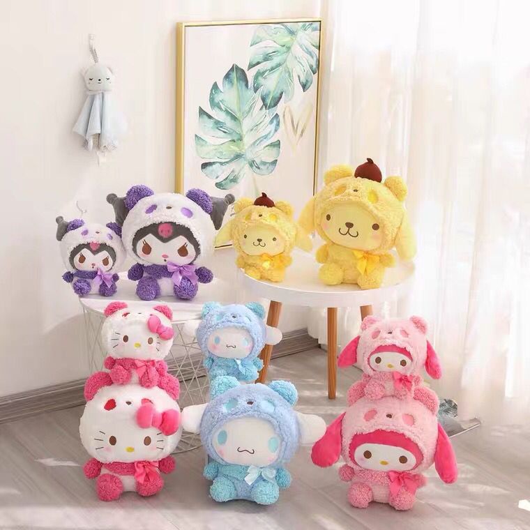 BONEKA MELODY HELLO KITTY CINNAMOROLL KUROMI POMPOMPURIN KUCING POCHACCO DOG IMPOR