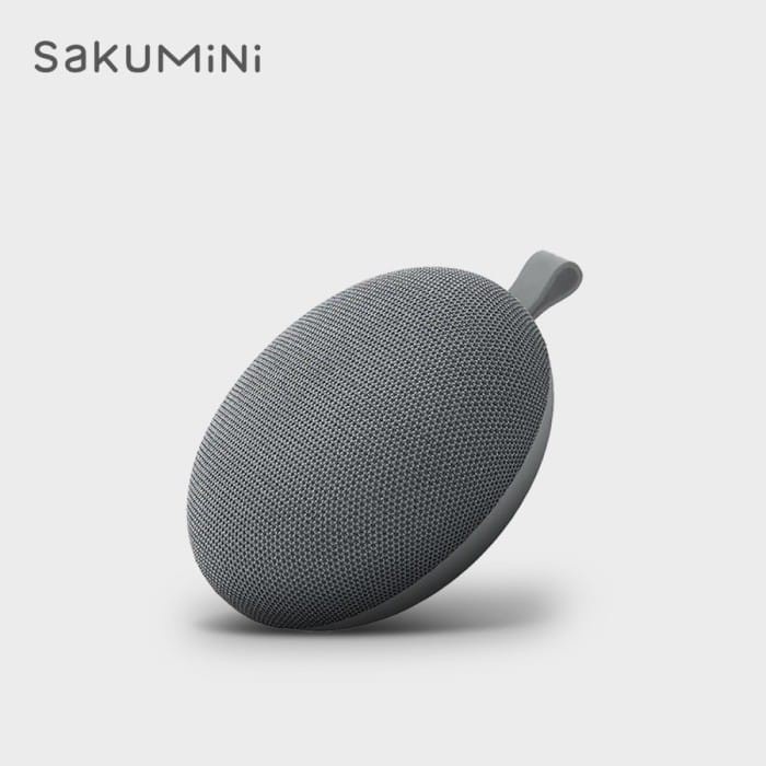 Sakumini Y6 Round Bluetooth Cloth Wireless Mini Portable Speaker - Abu-abu(Z6P6) ✅COD Speaker blueto