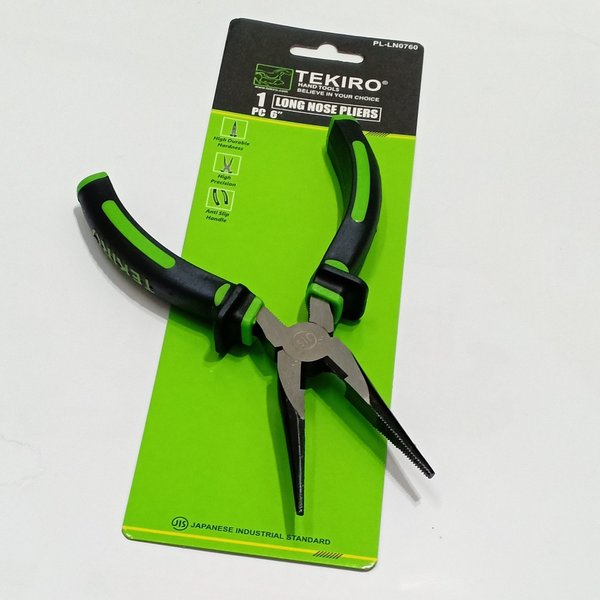 Tang Lancip Tekiro 6in TEKIRO Long Nose Pliers 6 Inch TEKIRO Tang Lancip PL-LN0760