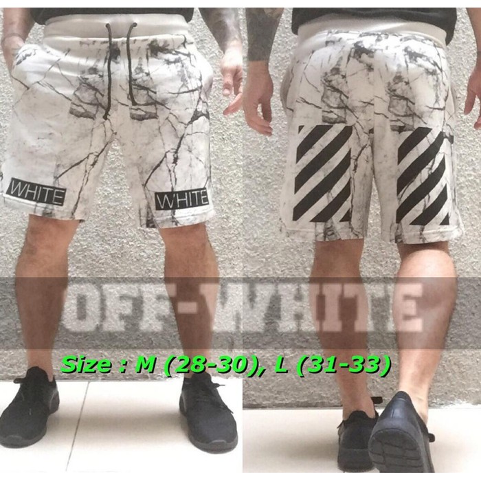 Celana pendek OFF-WHITE Marble series import premium quality