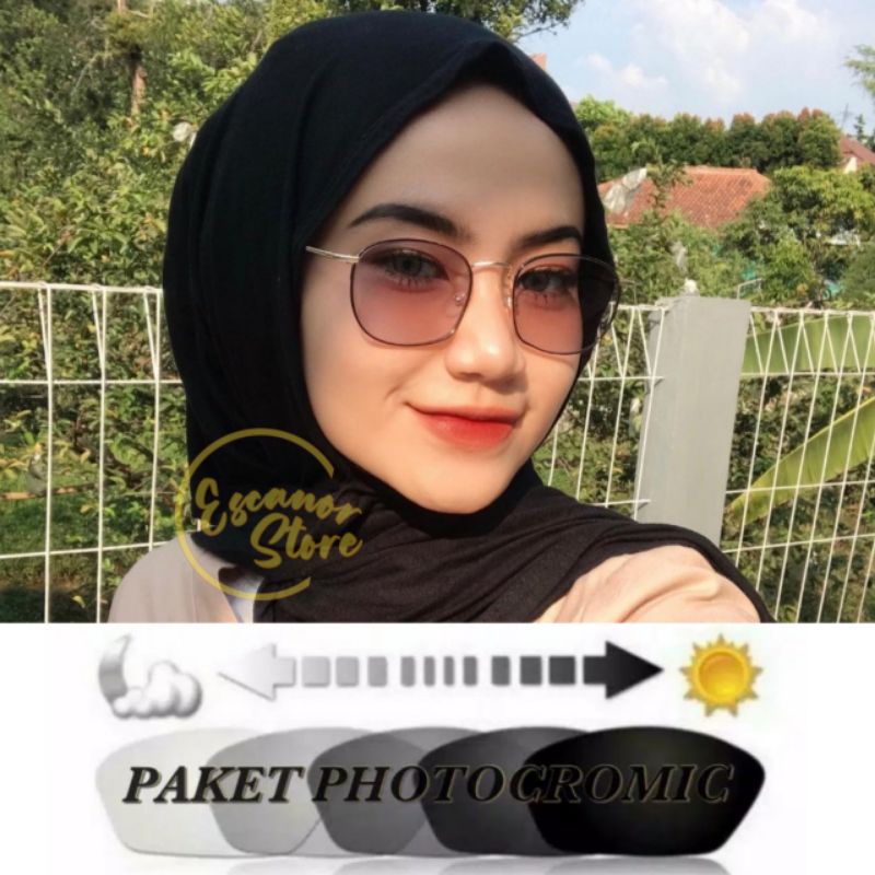 [TERMURAH] Kacamata Photocromic Korea / Anti Radiasi 2 In 1 Potokromik Photochromic Pria Wanita Fotocromic Potocromic