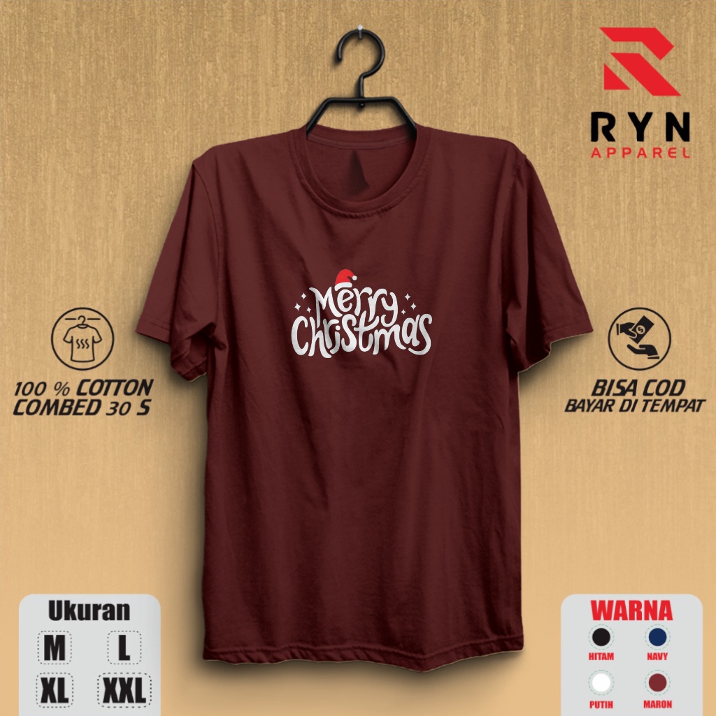 Kaos Natal Merry Christmas Jesus Kristen Baju Natal Distro Kaos Couple Keluarga Kualitas Premium Mur