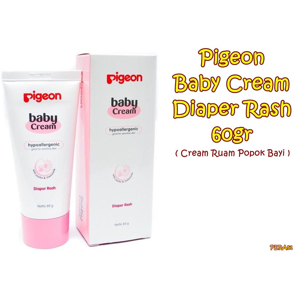 PERA51 PIGEON BABY CREAM DIAPER RASH 60GR CREAM RUAM POPOK BAYI exp 11/2024