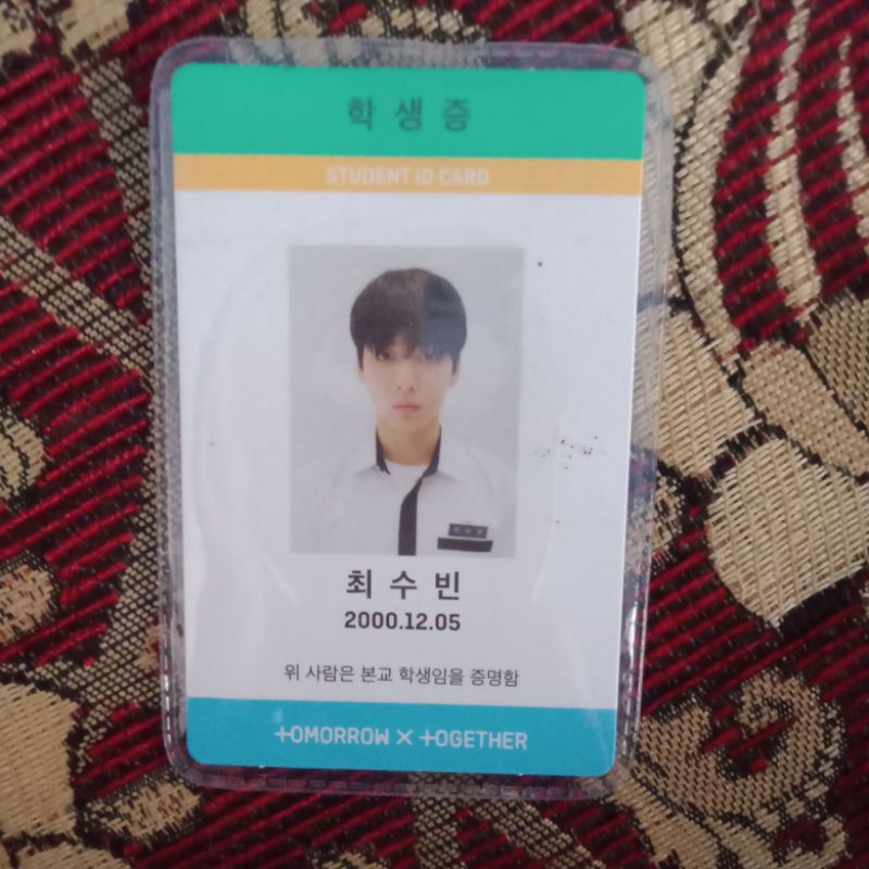 ID CARD SOOBIN TOMORROW X TOGETHER
