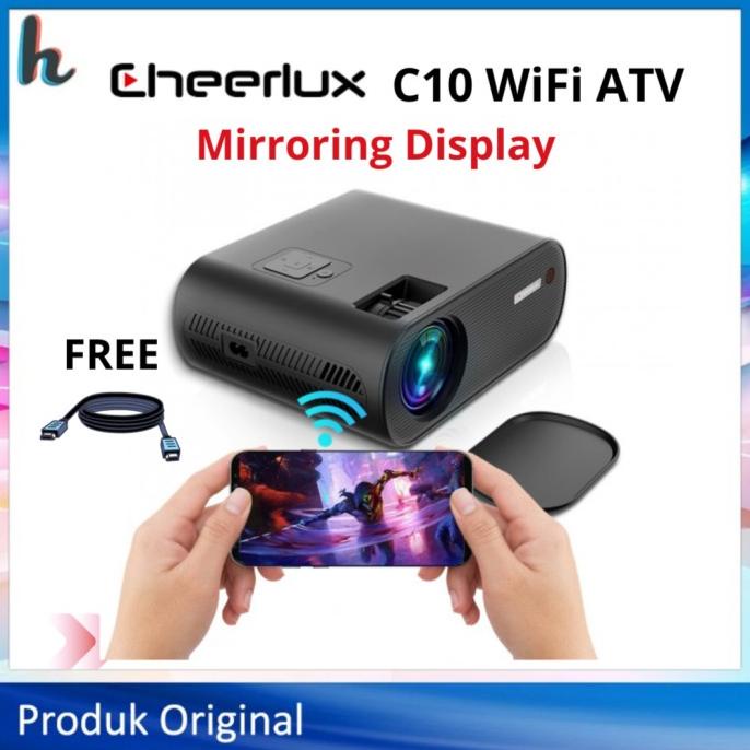 PROYEKTOR CHEERLUX C10 WIFI TV Tuner 2600 Lumens 1080 P Cheerlux C10 stock ada