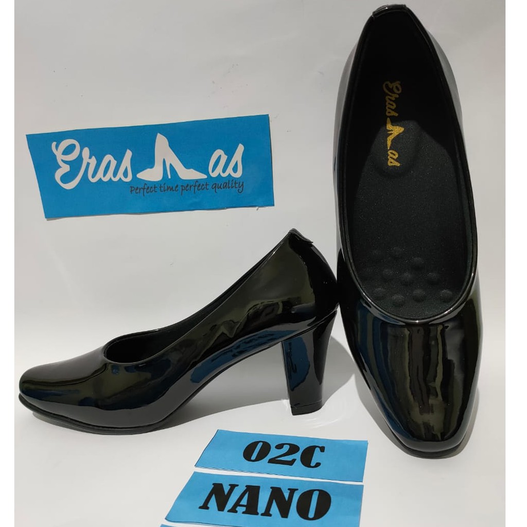 ERASMAS 02C Heels 7 cm Sepatu Pantofel Wanita / Sepatu Dinas PDH Kantor / Sepatu Kerja Wanita / Sepatu Formal Wanita / Sepatu Kantor Wanita