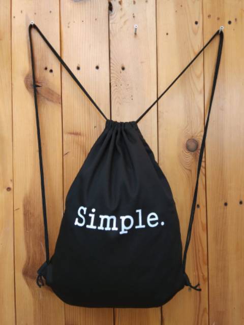 TOTEBAG / STRING BAG RANSEL SERUT SABLON SIMPLE | KIIYOOMII ||