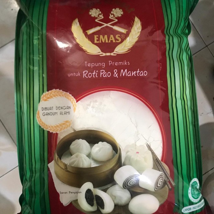 

✨COD✨ Tepung Cakra Kembar Emas Roti Pao & Mantao 5kg - Gosend / Grab Only!!!