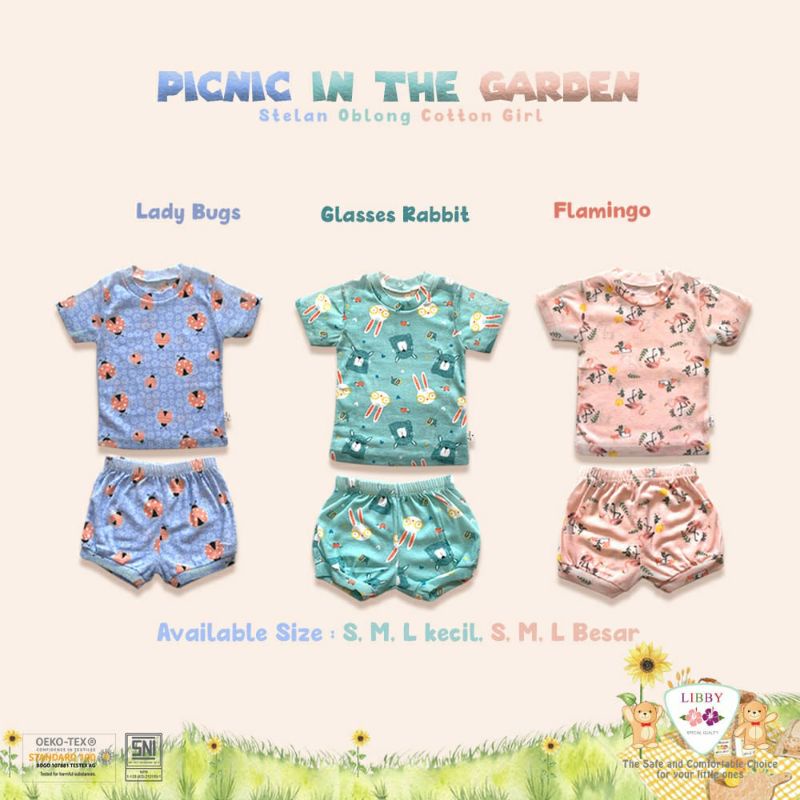 1stel stelan oblong pendek stali tipis ukuran 2L/xl/xxl libby print