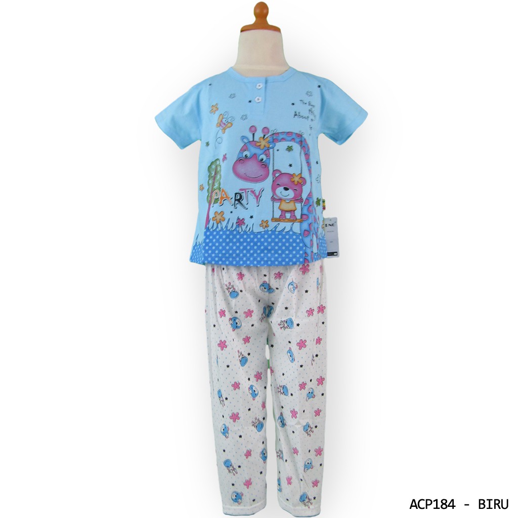  Baju  Tidur  Anak  Perempuan  7th Celana Panjang ACP184 Size L 