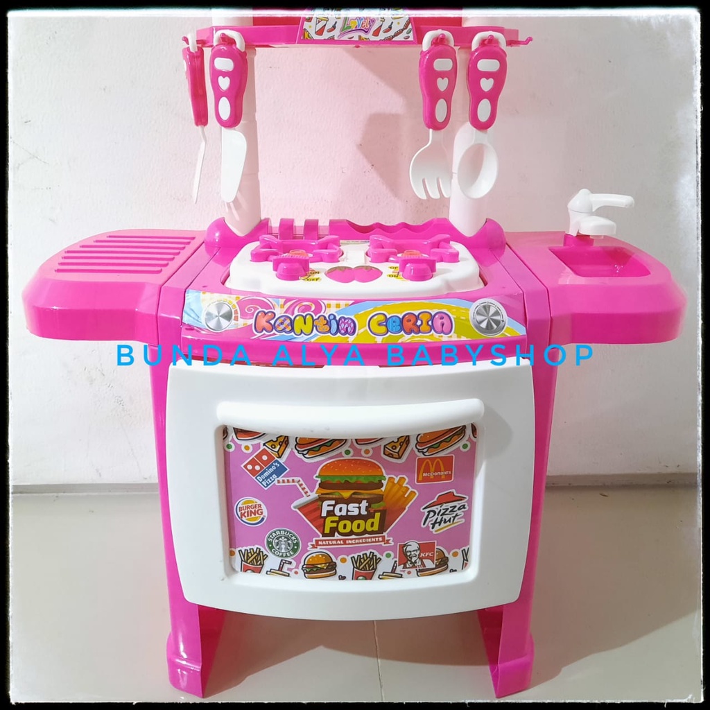 Mainan Dapur Dapuran Anak Kitchen Set / Set Dapur Edukasi Masak Masakan Dapur Luxury Set Mainan Masakan Kitchen Set Kantin Ceria - Alat Masak Mainan Anak Perempuan - Set Mainan Masak Masakan SNI - Mainan Dapur Dapuran Anak DEPOK