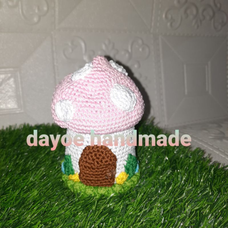 

rajut jamur rumah jamur amigurumi mushroom