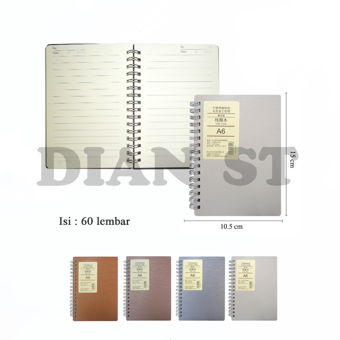 

Murah Buku Tulis Spiral A6 Slv / Notebook - Pc Terbatas