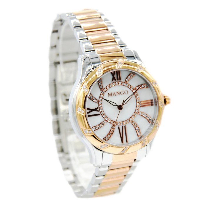 Jam Tangan Wanita Stainless Steel Mango MA6702L-81TR - Gold