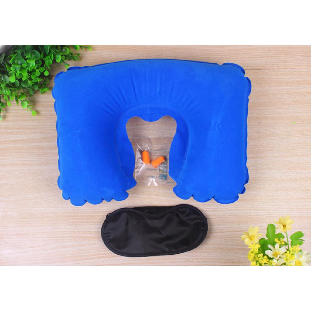 UNNISO- Bantal Leher Angin Travel Pillow Set 3 in 1 BL01