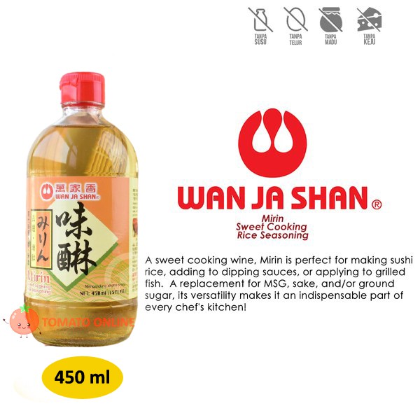 Wan Ja Shan Mirin / Sweet Cooking Rice / Arak Masak Manis 450 ml 450ml