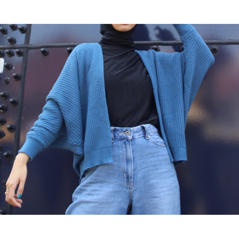[RAJUT] Cardigan Rajut BATWING tebal-denim