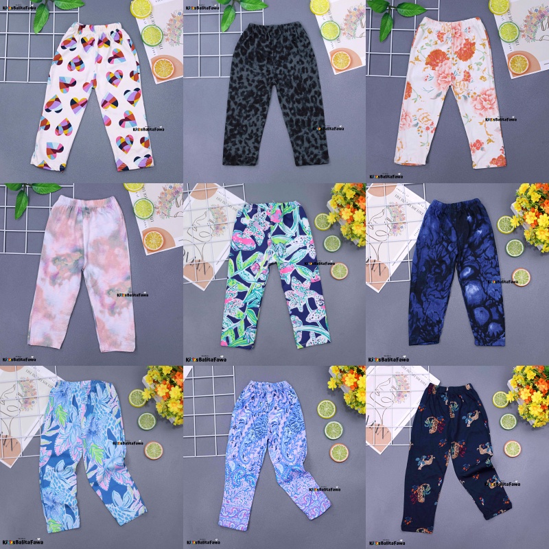 Legging Calvina uk Bayi - 12 tahun / Bahan Kaos Spandek Nyaman Leging Motif Panjang Lejing Laging Anak Perempuan babycinnamon